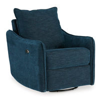 Signature Design by Ashley McBurg Swivel Power Recliner-Navy