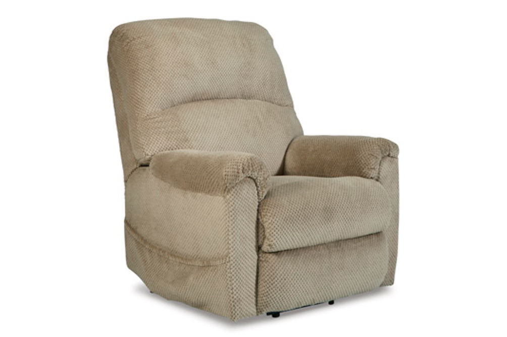 Signature Design by Ashley Shadowboxer Power Lift Recliner-Toast