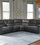 Signature Design by Ashley Nantahala 6-Piece Reclining Sectional-Slate