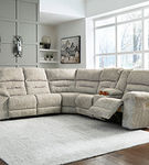 Signature Design by Ashley Family Den 3-Piece Power Reclining Sectional-Pewter