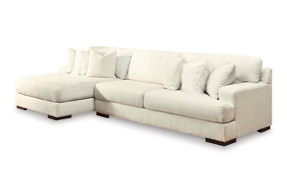 Signature Design by Ashley Zada 2-Piece Sectional with Chaise-Ivory