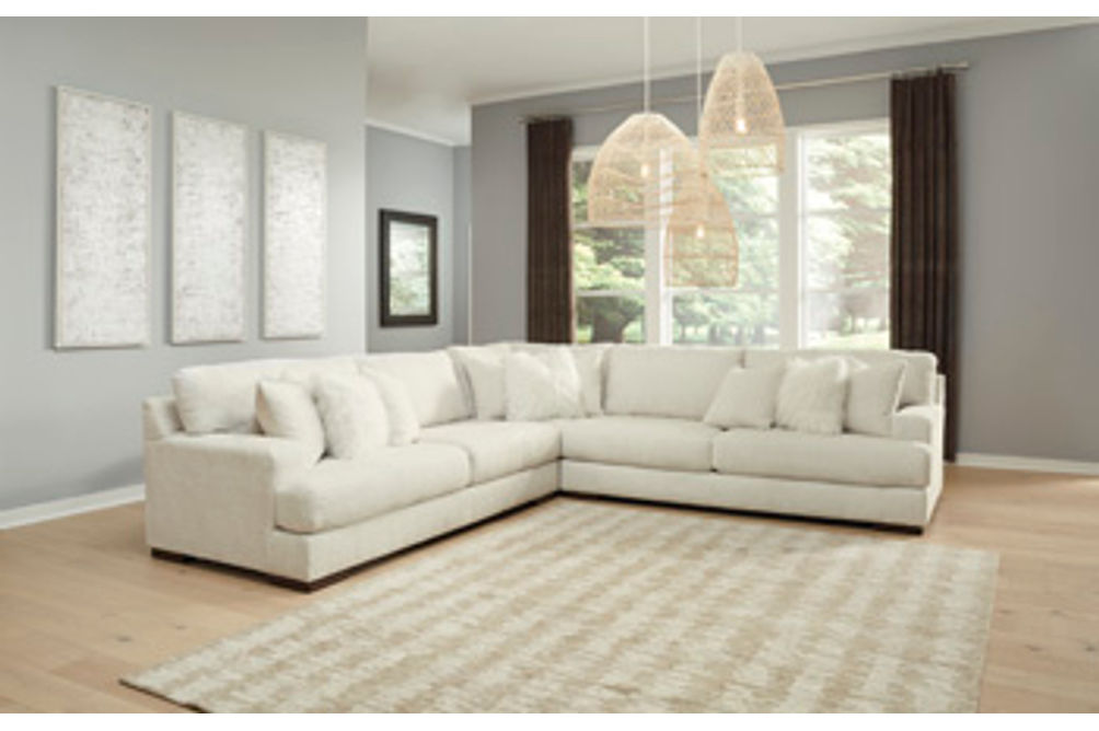 Signature Design by Ashley Zada 3-Piece Sectional-Ivory