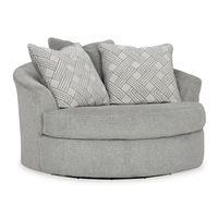 Signature Design by Ashley Casselbury Oversized Swivel Accent Chair-Cement