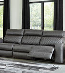 Signature Design by Ashley Samperstone 3-Piece Power Reclining Sectional Sofa