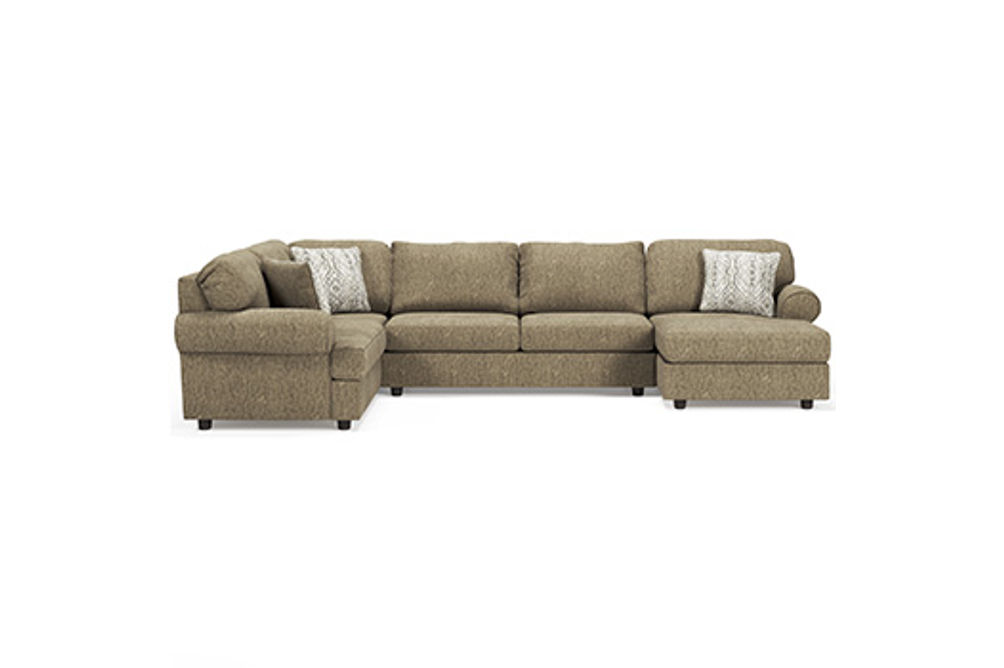 Signature Design by Ashley Hoylake 3-Piece Sectional with Chaise-Chocolate