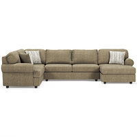 Signature Design by Ashley Hoylake 3-Piece Sectional with Chaise-Chocolate