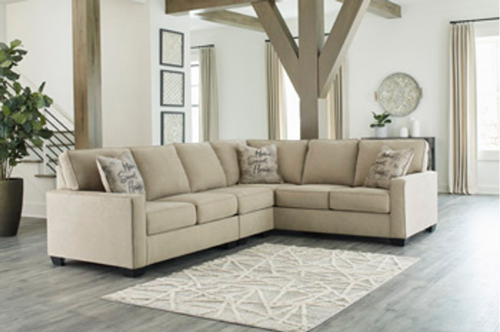 Signature Design by Ashley Lucina 3-Piece Sectional-Quartz