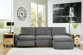 Hartsdale 3-Piece Right Arm Facing Reclining Sofa Chaise-Granite