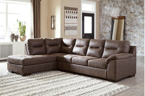 Signature Design by Ashley Maderla 2-Piece Sectional with Chaise-Walnut