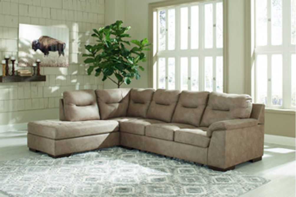 Signature Design by Ashley Maderla 2-Piece Sectional with Chaise-Pebble