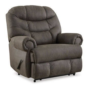 Signature Design by Ashley Camera Time Recliner-Gunmetal.