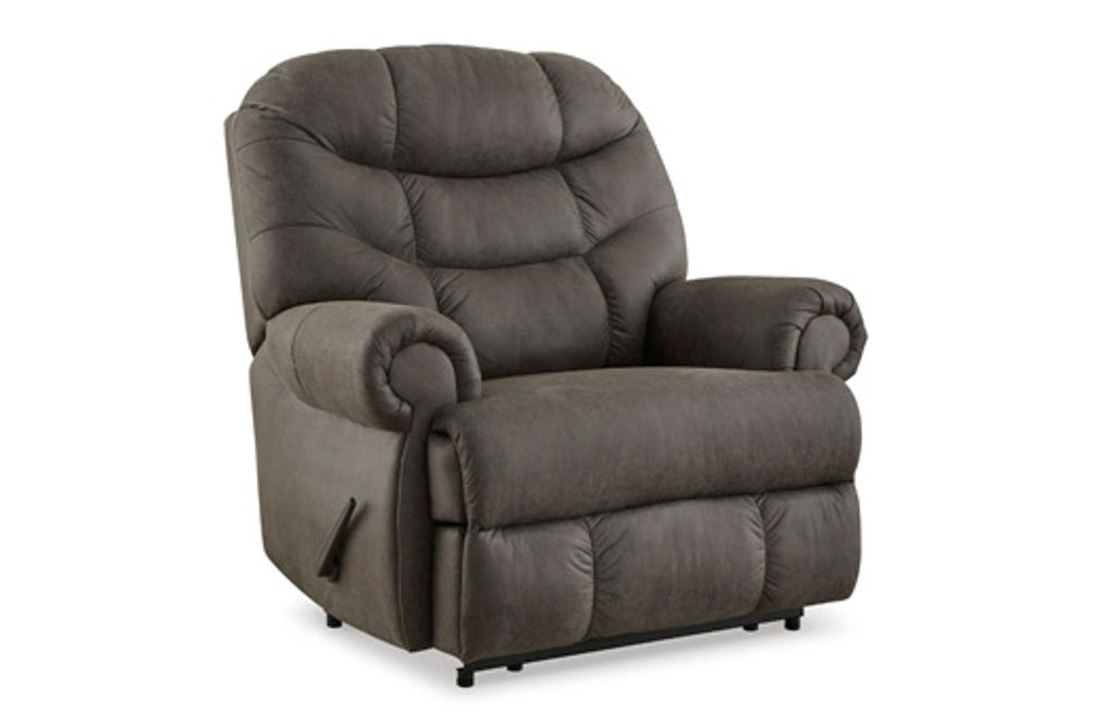 Signature Design by Ashley Camera Time Recliner-Gunmetal