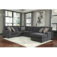 Benchcraft Tracling 3-Piece Sectional with Chaise-Slate