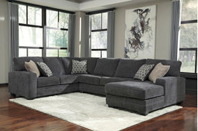 Benchcraft Tracling 3-Piece Sectional with Chaise-Slate