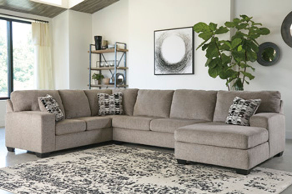 Signature Design by Ashley Ballinasloe 3-Piece Sectional with Chaise-Platinum