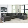 Signature Design by Ashley Ballinasloe 3-Piece Sectional with Chaise-Smoke