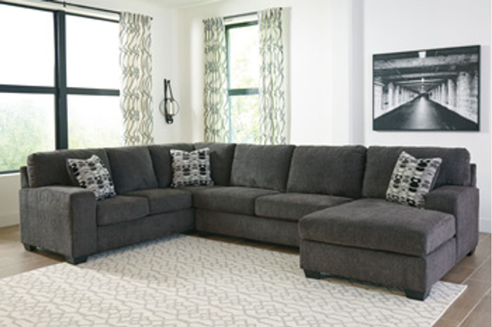 Signature Design by Ashley Ballinasloe 3-Piece Sectional with Chaise-Smoke