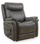 Signature Design by Ashley Lorreze Power Lift Recliner-Steel