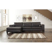 Signature Design by Ashley Nokomis 2-Piece Sectional with Chaise-Charcoal