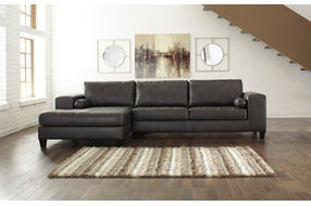 Signature Design by Ashley Nokomis 2-Piece Sectional with Chaise-Charcoal