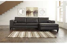 Signature Design by Ashley Nokomis 2-Piece Sectional with Chaise-Charcoal