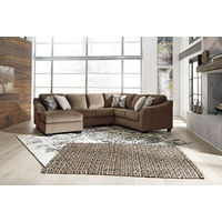 Benchcraft Graftin 3-Piece Sectional with Chaise-Teak