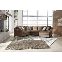 Benchcraft Graftin 3-Piece Sectional with Chaise-Teak