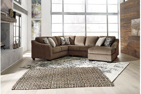 Benchcraft Graftin 3-Piece Sectional with Chaise-Teak