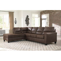 Signature Design by Ashley Navi 2-Piece Sectional with Chaise-Chestnut