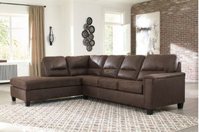 Signature Design by Ashley Navi 2-Piece Sectional with Chaise-Chestnut