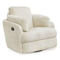 Signature Design by Ashley Tie-Breaker Swivel Glider Recliner-Ivory