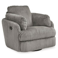 Signature Design by Ashley Tie-Breaker Swivel Glider Recliner-Fog