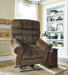 Signature Design by Ashley Ernestine Power Lift Recliner-Truffle