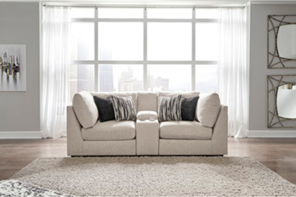 Signature Design by Ashley Kellway 3-Piece Sectional Loveseat-Bisque