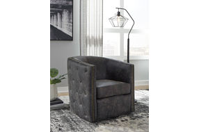 Signature Design by Ashley Brentlow Accent Chair-Distressed Black