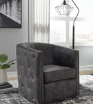 Signature Design by Ashley Brentlow Accent Chair-Distressed Black