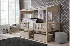 Signature Design by Ashley Wrenalyn Twin Loft Bed with Under Bed Bin Storage