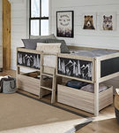 Wrenalyn Twin Loft Bed with Under Bed Bin Storage