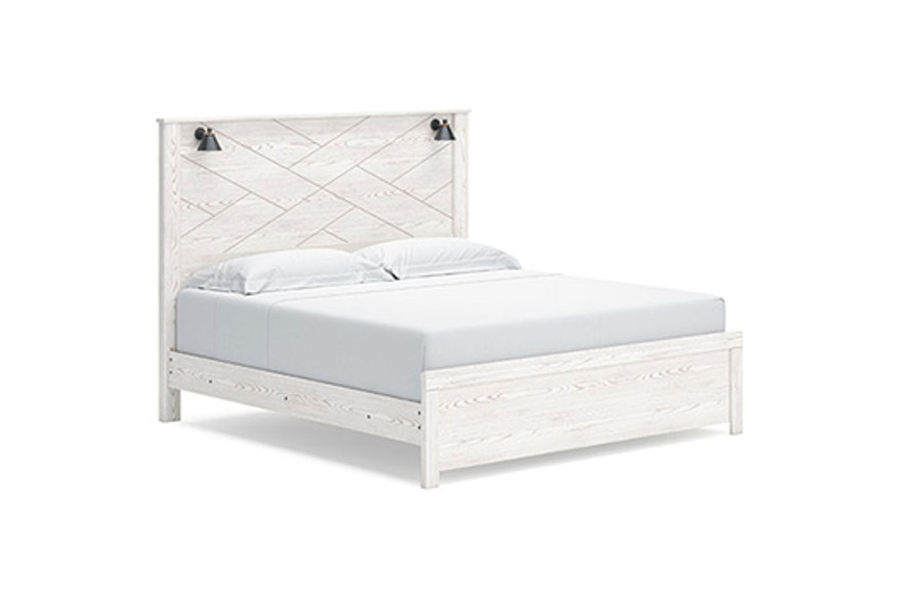 Signature Design by Ashley Gerridan King Panel Bed-White/Gray