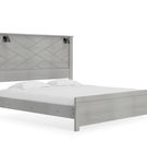 Signature Design by Ashley Cottonburg King Panel Bed-Light Gray/White