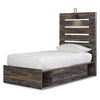 Signature Design by Ashley Drystan Twin Panel Bed with 4 Storage Drawers