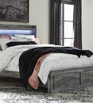 Signature Design by Ashley Baystorm Queen Panel Bed with 2 Storage Drawers-Gra