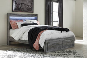 Signature Design by Ashley Baystorm Queen Panel Bed with 2 Storage Drawers-Gra