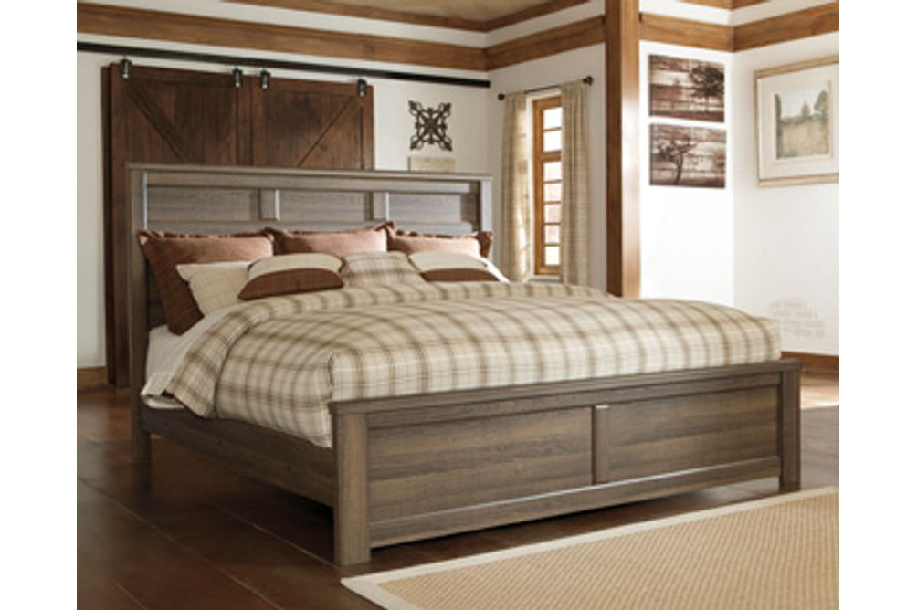 Signature Design by Ashley Juararo California King Panel Bed-Dark Brown