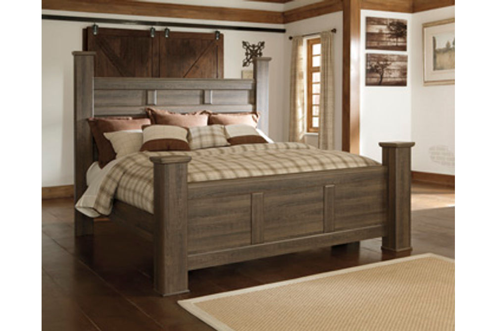 Signature Design by Ashley Juararo California King Poster Bed-Dark Brown