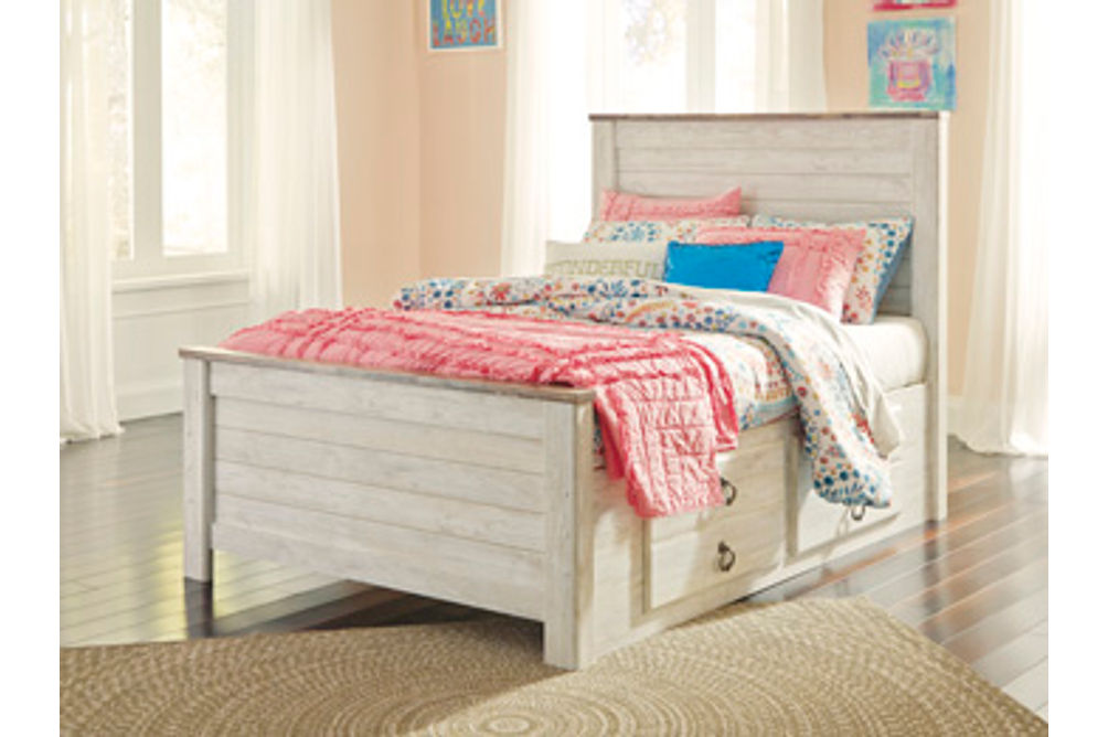 Signature Design by Ashley Willowton Full Panel Bed with 2 Storage Drawers