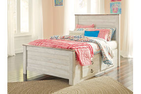 Signature Design by Ashley Willowton Full Panel Bed with 2 Storage Drawers