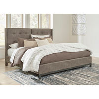 Signature Design by Ashley Wittland Queen Upholstered Panel Bed-Brown