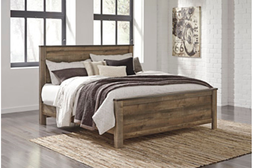 Signature Design by Ashley Trinell King Panel Bed-Brown