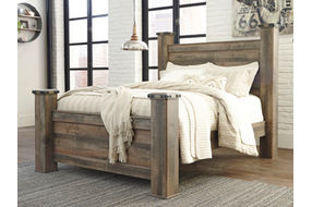 Signature Design by Ashley Trinell Queen Poster Bed-Brown